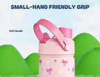 12 oz Insulated Water Bottle for Girls: 2-in-1 Straw Spout Lid, Easy Carry - Image 7