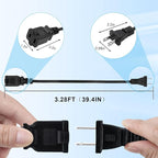 3 FT Extension Cord, 2-Prong Small and Thin Extension Cords Male-Female Power - Image 3