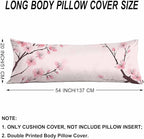 Couch Pillows Decorative Body Pillow Cover Cherry Blossom, Japanese Cherry Pink - Image 6