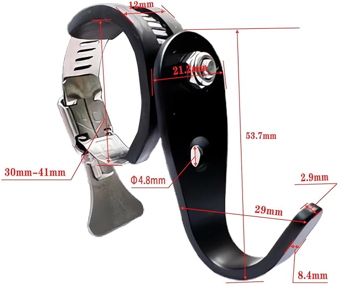 Adjustable Handlebar Hook Mount, Universal Pole Storage Hook - Image 2