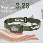 SUNREI Rechargeable Headlamp, 2200mAh Battery, Motion Sensor, Stepless Dimming - Image 6