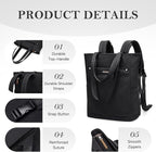 Convertible Laptop Backpack for Women Men Carry on Tote Backpack Teacher - Image 6