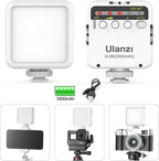 ULANZI VL49 2000mAh LED Video Light w 3 Cold Shoe, Rechargeable Soft Light Panel - Image 7