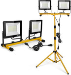 LED Work Lights with Stand, 21000 Lumen, 2-Head Adjustable Work Light, by Wufoty