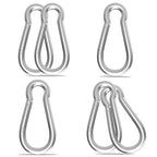 Carabiner, Heavy Duty Galvanized Steel Spring Snap Hook Carabiner Clips by High-PQ