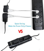 Short Extension Cord 1 FT, 2 Prong White, Mini Extension Cord US Male/Female - Image 2