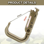 6 Pack 2.12“ Tactical Locking D Ring Plastic Carabiner Backapck Molle Hook Clip - Image 3