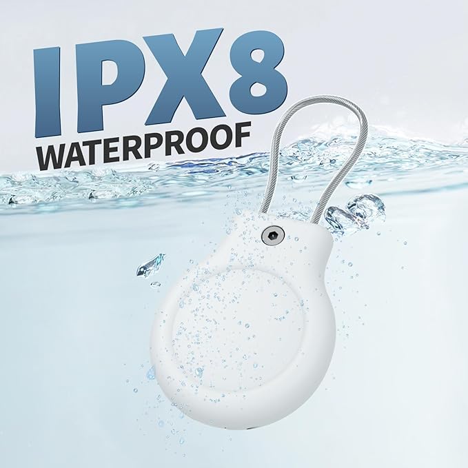 for AirTag Holder with Wire Cable, 2 Pack IPX8 Waterproof PC Hard Case - Image 3