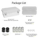 LeMotech Electrical Box, IP67 Waterproof Hinged Cover Stainless Steel Latch - Image 8