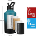 Insulated Water Bottle 64oz, Triple Wall Vacuum Stainless Steel, Leak Proof & - Image 2