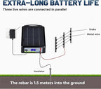 20 Miles Solar Electric Fence Charger, Adjustable Output Voltage: 6/8/10/12kV - Image 7