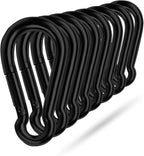 Black Carabiner Clip, Heavy Duty Spring Snap Hook Quick Link by Ekunbuy