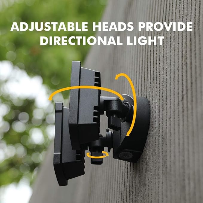 LUTEC 2 Packs LED 3500 Lumen 32W 5000K Integrated Dual-Head Floodlight Outdoor - Image 9