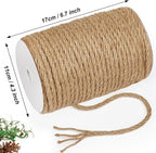 Tenn Well 6mm Jute Rope, 164 Feet Strong and Thick Twine Rope - Image 4