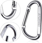 20pcs 2.7" Carabiner Clip Durable Carabeaner Hooks Small Carabiner D Clip - Image 3
