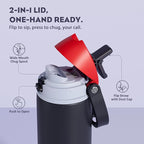 POWCAN 18 oz Stainless Steel Water Bottle: 2-in-1 Push-Button Spout & - Image 2