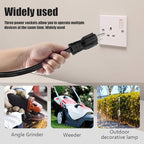 25FT 12/3 Outdoor Extension Cord, Heavy Duty 3-Outlet SJTW Indoor/Outdoor - Image 4