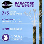 TECEUM Reflective Paracord Rope 1000 – 1000ft/200ft/100ft/50ft – 40+ Colors – - Image 2
