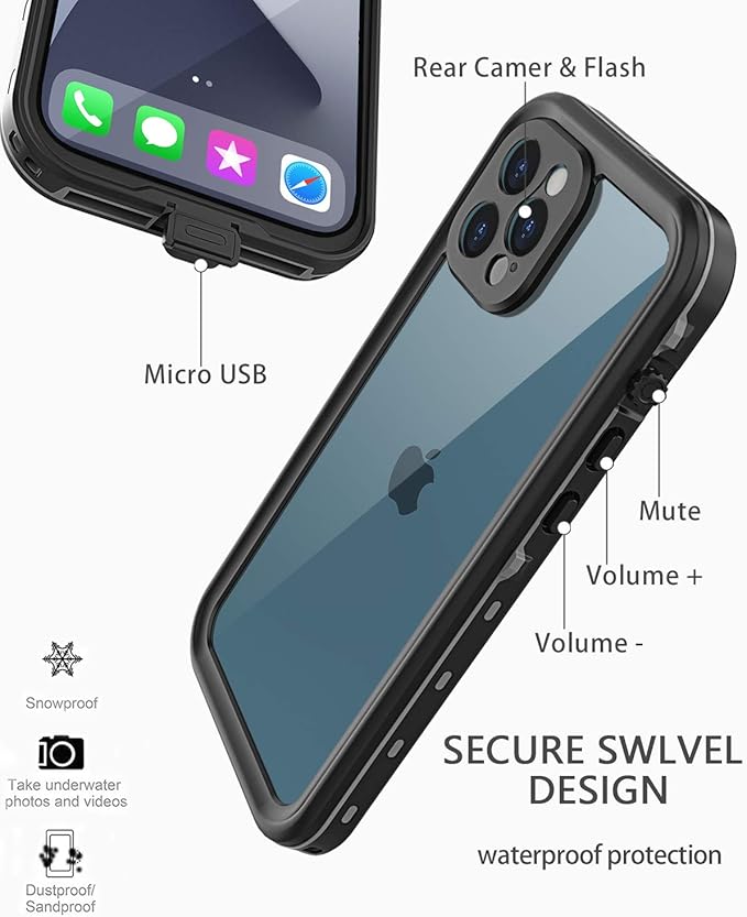 for iPhone 12 Pro Max Waterproof Case 6.7'' - Image 3