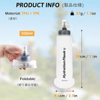 TRIWONDER TPU Collapsible Flask BPA-Free Soft Folding Water Bottles - Image 2