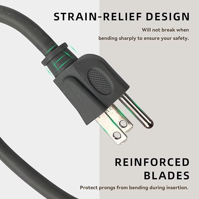 50ft Outdoor Extension Cord for Christmas Decorations- 16/3 Heavy Duty SJTW - Image 3