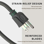 50ft Outdoor Extension Cord for Christmas Decorations- 16/3 Heavy Duty SJTW - Image 3