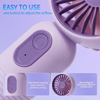 Mini Portable Fan 6 Pack, Cute Handheld Battery Operated Lightweight Small - Image 4
