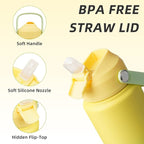 BJPKPK Water Bottle with Straw Lid, 24oz Vacuum Insulated Water Bottles - Image 2