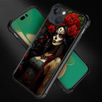 for iPhone 13 Case, Day of The Dead Halloween Woman Pattern Graphic Design Girl - Image 5