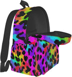 cfpolar 17 Inch Backpack Rainbow Leopard Animal Laptop Bag Shoulder Bag School - Image 5