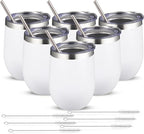 12oz/6 Pack Wine Tumbler Glasses by YEBTSLife