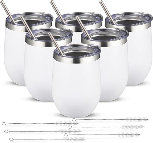 12oz/6 Pack Wine Tumbler Glasses by YEBTSLife
