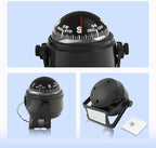 Boat Compass with Magnetic Declination Adjustment, Pivoting Marine Compass - Image 8