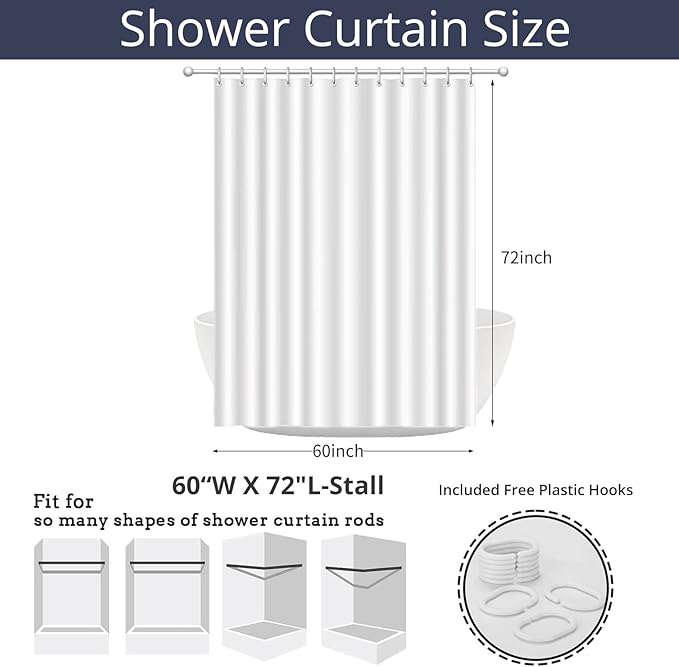 Navy Bow Shower Curtain - Image 7