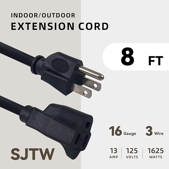 8ft Outdoor Extension Cord for Christmas Decorations - Image 2