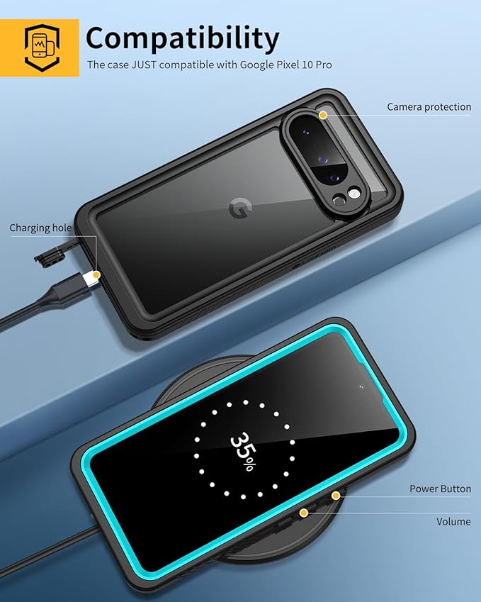 Lanhiem Pixel 10 Pro Case, IP68 Waterproof Dustproof Case - Image 6