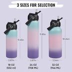Fijinhom 18oz Insulated Stainless Steel Water Bottle, Wide Mouth Double Wall - Image 2