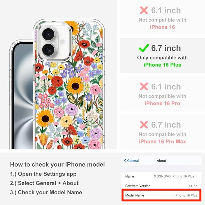 MOSNOVO Case for iPhone 16 Plus - Image 2