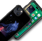 for iPhone 13 Mini Case, Galaxy Fox Wolf Pattern Graphic Design Girl Boy Soft - Image 3