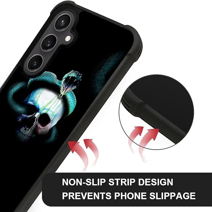 for Samsung Galaxy S23 FE Case, Skeleton Winding Snake Pattern Graphic Design - Image 5