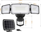GLORIOUS-LITE Solar Security Lights 2400mAh LED Motion Sensor Light Outdoor - Image 7