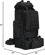 100L Camping Hiking Backpack, Molle military Tactical rucksack backpack - Image 10