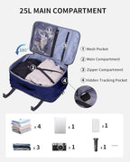 ECOHUB 17" Small Travel Backpack, United Airlines Personal Item Bag 17x10x9 - Image 3