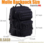 45L Tactical Backpack for Men Women, Military Assault Pack - Image 5