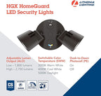 Lithonia Lighting HomeGuard 2-Light LED Outdoor Flood Lights, Outdoor LED Lights - Image 3