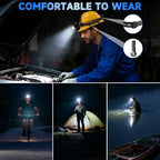 Rechargeable Headlamp High Lumen, 3000L Super Bright Head Lamp, 90° Rotatable - Image 6