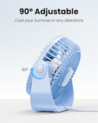 Gaiatop USB Desk Fan, 3 Speeds Strong Airflow, 5.5 Inch Portable 90° Rotate - Image 5