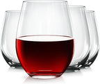 Vivocci Unbreakable Plastic Stemless Wine Glasses 20 oz | 100% Tritan Heavy - Image 9
