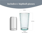 KLIFA- NICE- 20 ounce, Acrylic Highball Drinking Glasses, Stackable Plastic - Image 2