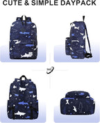 VASCHY Backpack for School, Lightweight Water Resistant Bookbag Casual Daypack - Image 6